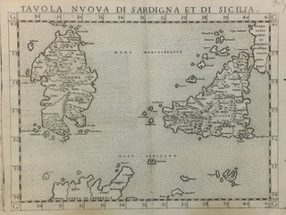 Item #289140 Tavola Nuova di Sardigna et di Sicilia; Sardinia and Sicily. Giarlamo RUSCELLI
