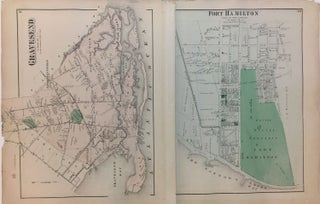 Portion of East New York New Lots, Kings Co. L.I.; Early Beers map of Bushwick Brooklyn!