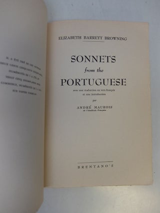 Sonnets from the Portuguese; Avec une traduction en vers francais et une introduction par Andre Maurois