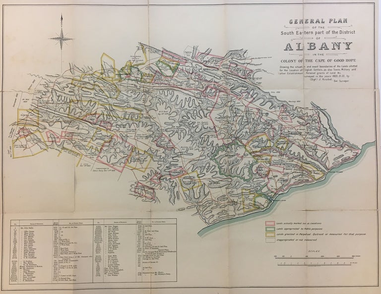 Item #291054 General Plan of the South Eastern part of the District of Albany in the Colony of Good Hope. J. KNOBEL.