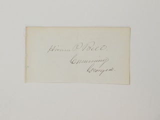 Item #291441 Signature. Hiram Parks BELL