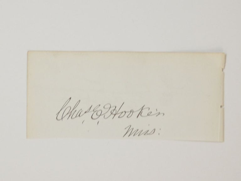 Item #291454 Signature. Charles E. HOOKER.