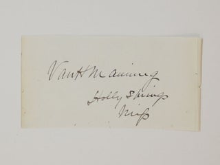 Item #291457 Signature. Van H. MANNING