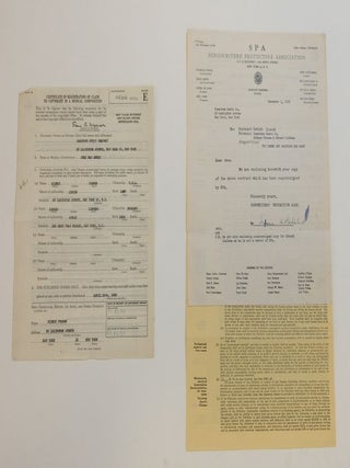 Item #291463 Original Uniform Popular Songwriter's Contract. Edward LISBONA