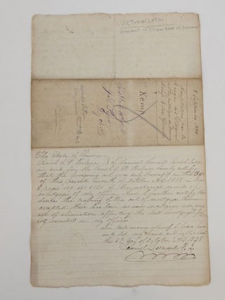Item #291492 Rare Autograph Document Signed; Shares of Capitol Stock for Parcels of Land and...