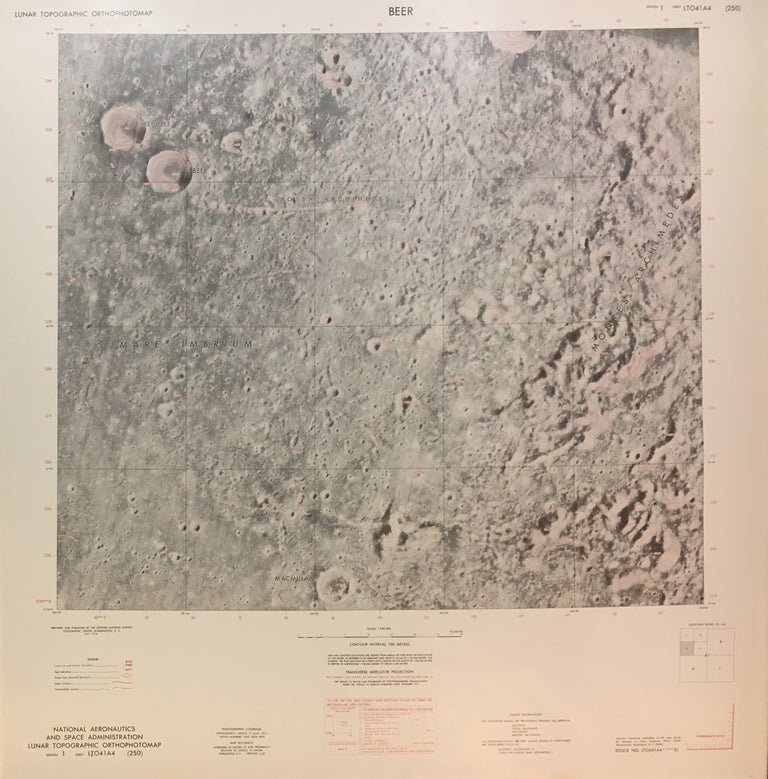 Item #292376 Lunar Topographic Orthophoto Map; BEER. Defense Mapping Agency for NASA.