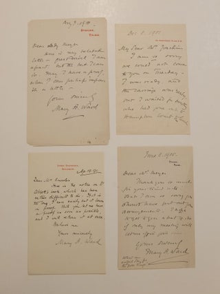 Item #293086 Four Autograph Letters Signed. Mary Augusta WARD
