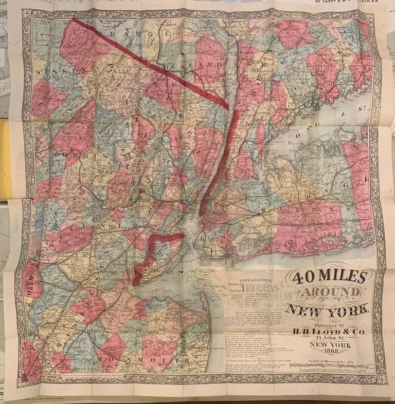 Item #293216 New York and Forty Miles Around it. James T. LLOYD.