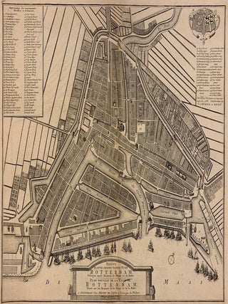 Item #293419 Nieuwe plattegrond van de stad Rotterdam. Jean COVENS, Zoon