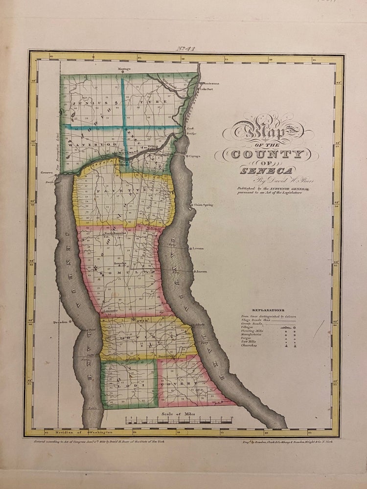 Item #293671 Map of the County of Seneca. David H. BURR.