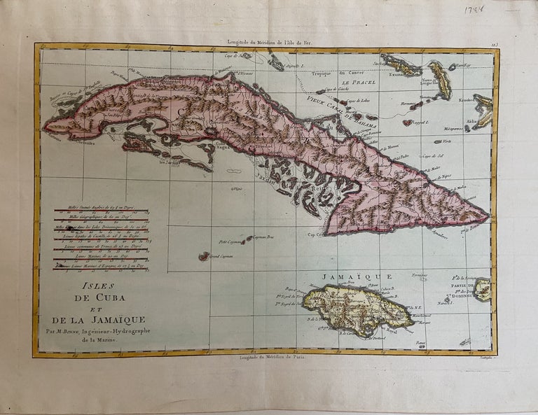 Item #294311 L'Isles de Cuba et de la Jamaique. Rigobert BONNE.