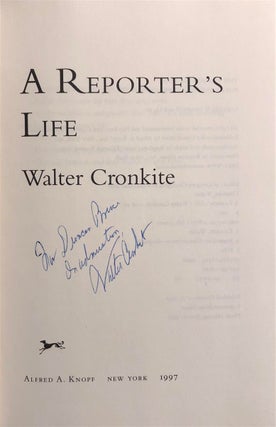 Item #294868 A Reporter's Life. Walter CRONKITE