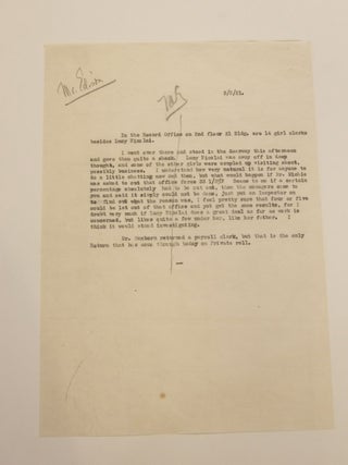 Item #295643 Typed Letter Signed. Thomas A. EDISON