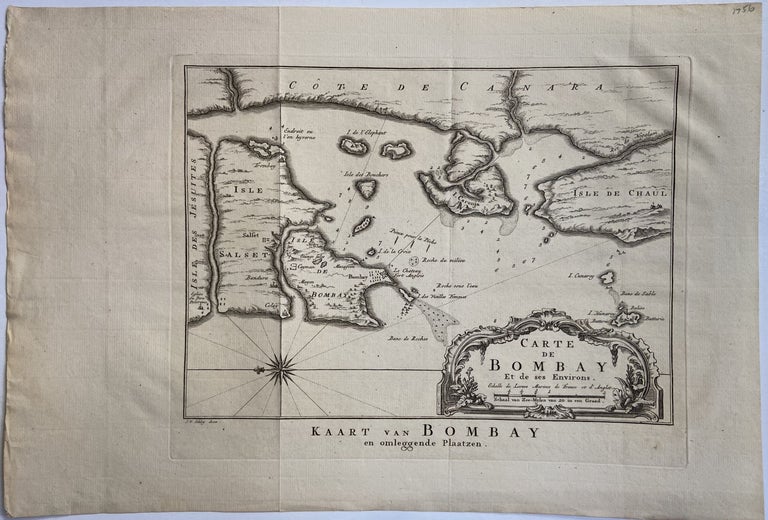 Item #295685 Carte de Bombay et ses Environs; Kaart van Bombay en omleggende Plaatzen. Jacques Nicolas BELLIN.