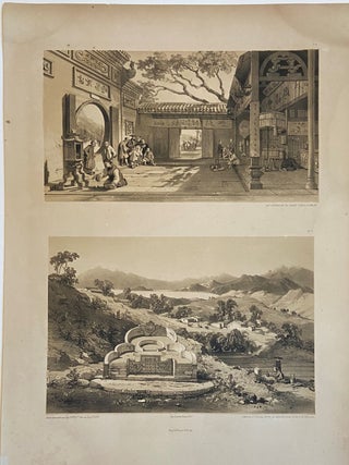 Item #295963 Vue Interieure du Grand Temple a Macao; Tombeau et Village Entre Les Baies de...