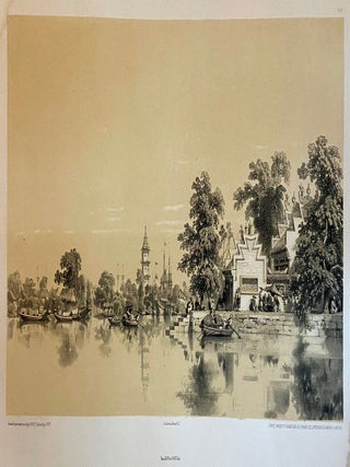 Item #295998 Temple, Pagode et Village Sur Les Canaux de L'Interieur De Macao A Canton. Auguste...