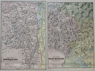 Item #296182 Map of the Adirondack Mts. & Map of the White Mountains (New Hampshire). George F. CRAM