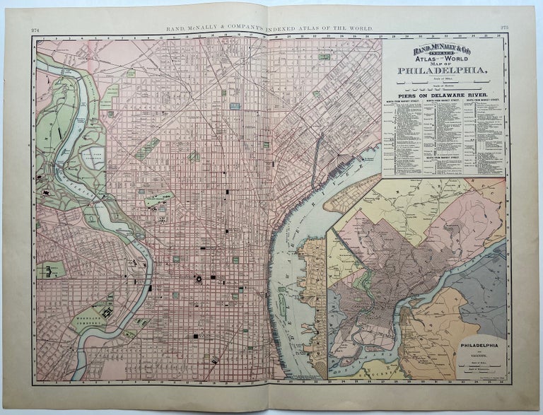 Item #296644 Map of Philadelphia. RAND MCNALLY, CO.