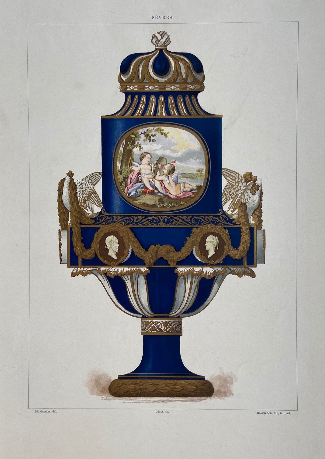 Sèvres Vase Royal, Beau Bleu Edouard GARNIER