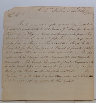 Item #297374 Important Manuscript Document. AMERICAN REVOLUTION