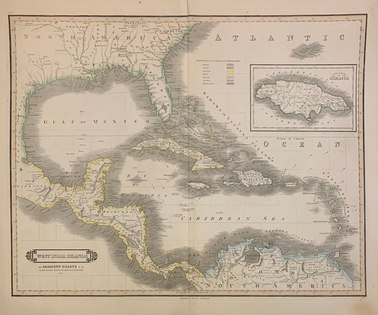 Item #297527 West India Islands and Adjacent Coasts of the United States, Mexico, Guatimala & Colombia. William LIZARS.