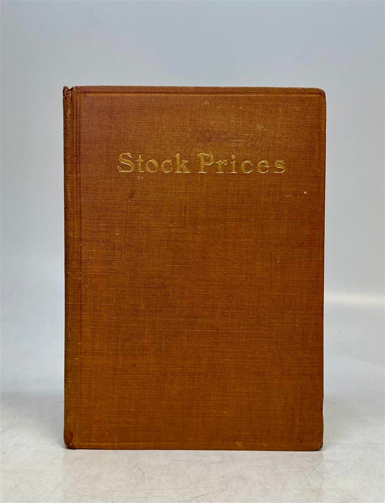 Item #297563 Stock Prices: Factors in Their Rise and Fall.; The Investor's Library Volume VI. Frederic Drew BOND.