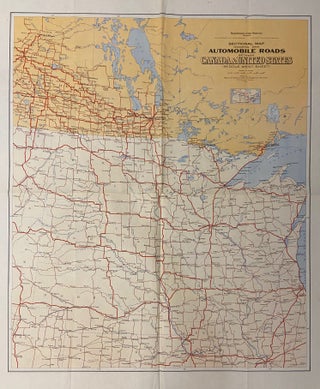 Item #297609 Sectional Map indicating main Automobile Roads between Canada and United States;...
