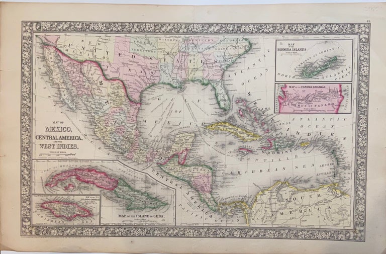Item #297675 Map of Mexico, Central America, and the West Indies. Samuel Augustus Jr MITCHELL.
