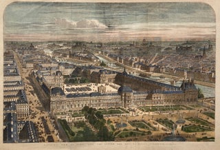 Item #298221 Panoramic View of Paris with the Louvre and Rue de Rivoli Completed. The Illustrated...