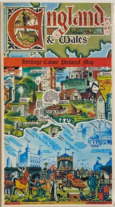 England & Wales Heritage Colour Pictorial Map