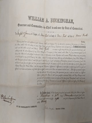 Item #298538 Partly printed D.S. WIlliam Alfred BUCKINGHAM