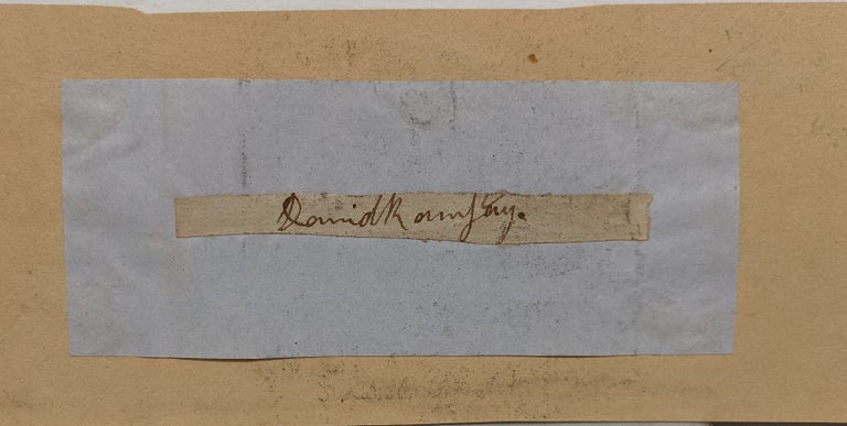 Item #298554 Signature. David RAMSAY, 1749 - 1815.