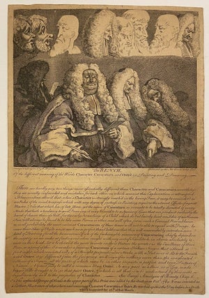 Item #299063 The Bench; Of the different meaning of the words Character, Caracatura, and Outre in...