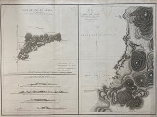 Item #299774 Plan de L'ile de Paque; Plan de la Baie de Cook; April 1786 by the Boussole and...