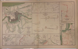 Item #300298 Approaches to New Orleans; Battle of Atlanta; Maps of Spanish Fort. Julius BIEN,...