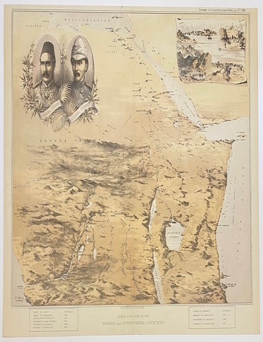 Item #301292 Birds Eye View Of The Soudan and Surrounding Countries. Maclure, Macdonald.