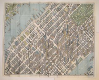 Item #301677 New York Map-Guide; Picture Map in Full Color, Street and Subway Maps. Herman BOLLMANN.