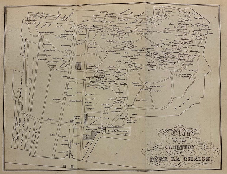 Item #302544 Plan of the Paris Cemetery Pere La Chaise in 1856. GALIGNANI, A. and W. Co.
