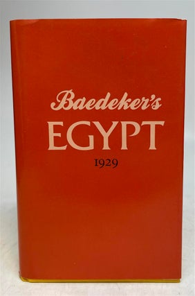 Item #302580 Baedeker's Egypt 1929. Karl BAEDEKER