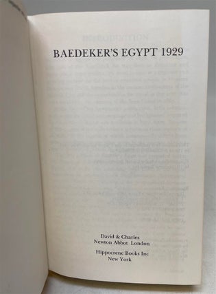 Baedeker's Egypt 1929.