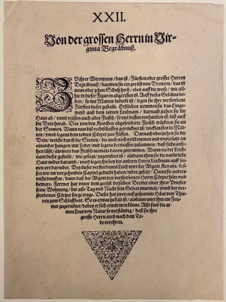 Item #303271 Von der Grossen Herrn in Virginia Begrabnuss. Thomas HARIOT