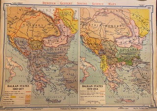 Item #304866 Balkan States; Denoyer-Geppert Social Science Maps H21. HARDING. Samuel, L. Philip...