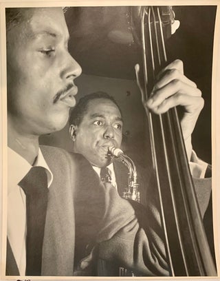 Item #305327 Portrait of Charlie Parker and Tommy Potter, Three Deuces, New York, N.Y., ca. Aug....