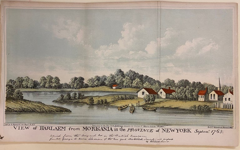 Item #305481 View of Harlaem from Morisania in the Province of New York, September 1765. D. T. VALENTINE, David Thomas.