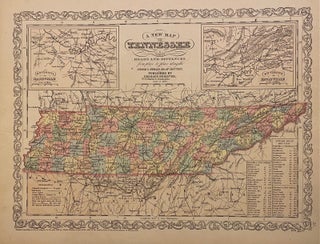 Item #306093 A New Map of Tennessee with its Roads & Distances. Charles DESILVER