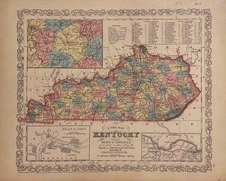 Item #306100 A New Map of Kentucky with its Roads & Distances. Charles DESILVER