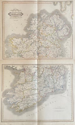 Item #308352 New Road Map of Ireland with All the Lines of Railway, Canals &c.&c. William...