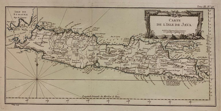 Item #308566 Carte de L'Isle de Java. Jacques Nicolas BELLIN.