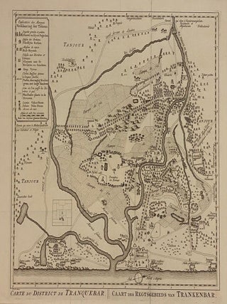 Item #308575 Carte du District de Tranquebar / Caart des Regtsgebieds van Trankenbar. Jakob van...
