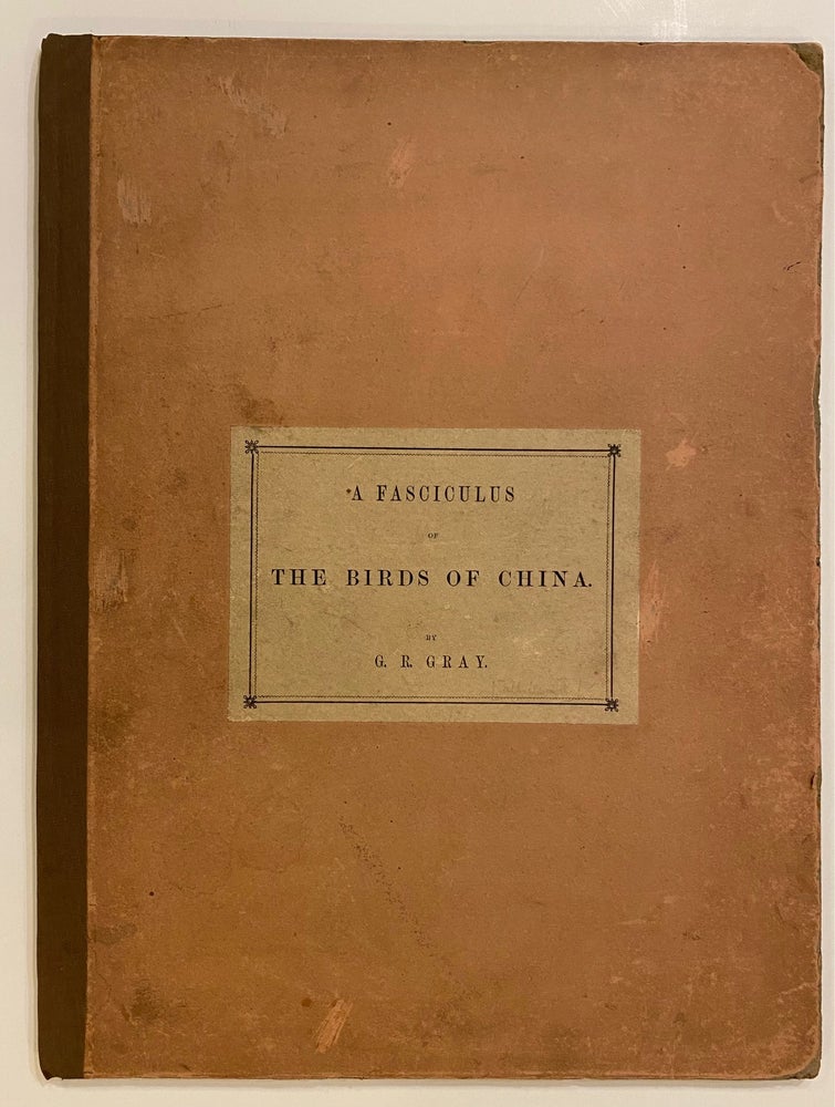 Item #308596 A Fasciculus of The Birds of China. George Robert GRAY.